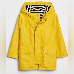 Baby GAP Yellow Kids Raincoat with Striped Interior - size 5 (toddlers)